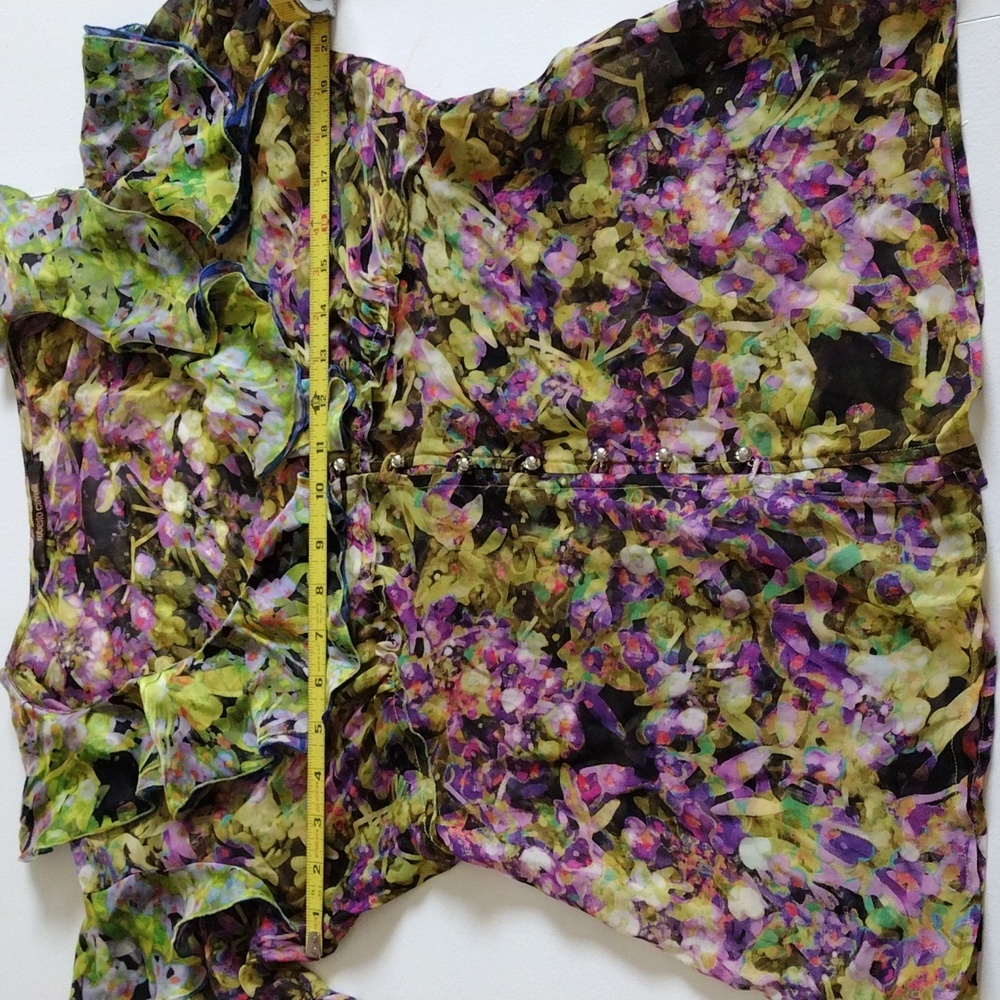 Roberto Cavalli 100% Silk Floral Button Down Shirt - Multicolor. Size EU 42 - Picture 15 of 17